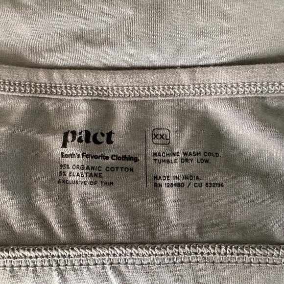 Pact Everyday Strappy Scoop Bralette 2XL Smoke Blue NWOT - Picture 3 of 3